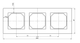 Pамка потрійна Liregus Epsilon White matted glass (K14-245-03 E/WG) - зображення 2