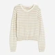 Кардиган женский H&M 270579541_stripebeige M Бежевый (2727000091835) - изображение 1