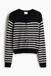 Кардиган женский H&M 270579541_blackwhite M Черный с белым (2727000094294) - изображение 6
