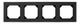 Рамка четверна Liregus Epsilon Black matted glass (K14-245-04 E/BG) - зображення 1