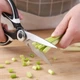 Кухонні ножиці для м'яса, риби, зелені (чорні) - зображення 5