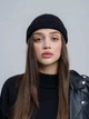 Вязаная шапка Мини-бини (Монатик) One-size Черный - изображение 4