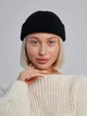 Вязаная шапка Мини-бини (Монатик) One-size Черный - изображение 6