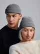 Вязаная шапка Мини-бини (Монатик) One-size Светло-серый - изображение 1