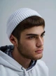 Вязаная шапка Мини-бини (Монатик) One-size Белый - изображение 4