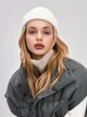 Вязаная шапка Мини-бини (Монатик) One-size Белый - изображение 7