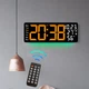 Часы Deepfox DS-6669 LED цифровые электронные настенные Будильник Дата Температура Влажность 42х15,5см оранжевый - изображение 1