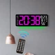 Часы Deepfox DS-6669 LED цифровые электронные настенные Будильник Дата Температура Влажность 42х15,5см фиолетовый - изображение 1