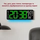 Часы Deepfox DS-6669 LED цифровые электронные настенные Будильник Дата Температура Влажность 42х15,5см зелёный - изображение 3