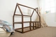 Детская кровать домик Монтессори BUSY WOOD напольная Модель 1 120х60 см тёмное дерево - изображение 11