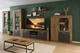 Стильный стеклянный высокий двухдверный шкаф витрина 1Д1В сервант с полочками для посуды в гостиную зал в стиле современная классика 82х205х38 см Джорджиа Мебель Сервис дуб колониальный/матера - изображение 5