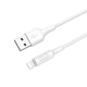 Кабель HOCO X25 USB to iP 2A, 1m, PVC, PVC connectors, White (6957531080114) - изображение 3