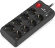 Сетевой фильтр-удлинитель Real-El RS-Protect 805 1.8 м Black (EL122300042) - изображение 4