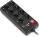 Сетевой фильтр-удлинитель Real-El RS-Protect 805 1.8 м Black (EL122300042) - изображение 8