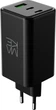 Мережевий зарядний пристрій Make 100W GaN3 2xType-C PD3.0 + USB QC4.0 Black (MCW-10031GBK) - зображення 1