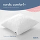 Подушка NORDIC COMFORT+ IDEIA 70х70 см чехол стеганный с молнией антиаллергенное волокно белая - изображение 2