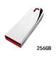 Флешка Seuno крас USB 3.0 256 ГБ — металлический накопитель с кольцом, серебристая (GS883) - изображение 1