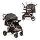 Прогулянкова коляска з перекидною ручкою Ninos Maxi 2, Black Gold - изображение 1
