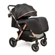 Прогулянкова коляска з перекидною ручкою Ninos Maxi 2, Black Gold - изображение 3