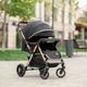 Прогулянкова коляска з перекидною ручкою Ninos Maxi 2, Black Gold - изображение 11