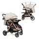 Прогулянкова коляска з перекидною ручкою Ninos Maxi 2, Light Grey Gold - изображение 1