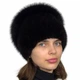 Шапка норковая вязаная Меховой Стиль Калачик 54-60 Темно-коричневая (122/H) - изображение 1