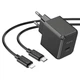 Сетевое зарядное устройство HOCO CS13A Ocean PD20W с кабелем Type-C → Type-C (черный) - изображение 1