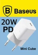 Зарядное устройство BASEUS 20W Type-C Baseus Cube PD Quick Charger Original QC PD для планшета смартфона - изображение 1