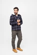 Куртка фланелева з капюшоном Brandit Lumberjacket 4XL black/grey (3172.28.4XL) - зображення 3