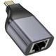 Перехідник Hoco UA35 Type-C to RJ45 10/100Mbps Сiрий - зображення 6