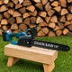 Пила ланцюгова акумуляторна 16'' у кейсі Chain Saw 48V, бездротова садова електропила з 2 акумуляторами і масляним баком для дачі, електрична пилка для обрізання та розпилювання дерев та гілок Синя, HSC-116-Blue - зображення 1