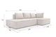 Угловой диван VIHOME Naomi 280х160 см Bonnel к.т. 1 Пудровый - изображение 2