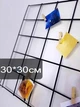 Настенный мудборд 30х30 см чёрная металлическая фоторамка коллаж с прищепками (75648unk) - изображение 12
