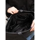 Жіноча велика сумка Sambag Wave строчена чорна - изображение 8