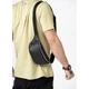 Чоловіча сумка на пояс бананка шкіряна Sambag Tirso PSS чорна - изображение 8