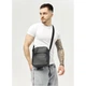 Чоловіча сумка месенджер з екошкіри Sambag Makros чорна - изображение 6
