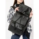 Жіночий рюкзак ролл Sambag Loft Zard чорний з клапаном - изображение 8