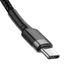 Кабель 2 м. Type-C to Type-C 100W Cafule 20V, 5A Baseus gray/black для зарядки и передачи данных (CATKLF-ALG1) - изображение 4