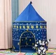 Детская игровая палатка в виде замка синяя - изображение 5