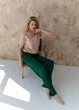 Женская футболка вязаная ART KNIT бежевая, L 040585 - изображение 4