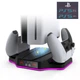 Вертикальная подставка DOBE с охлаждением (3 скорости обдува) для консоли PS5 Slim / PS5 Pro (Disk Drive version/Digital Edition) + Зарядная станция для контроллера DualSense Sony PlayStation 5 / RGB + LED подсветка - изображение 1