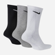 Zestaw skarpetek bawełnianych męskich 3 pary Nike U Nk Everyday Csh Crw 3Pr 132 SX7664-964 42-46 (L) Czarny/Szary/Biły (194955549148) - obraz 2