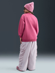 Bluza bez kaptura dziecięca dla dziewczynki Nike G Nsw Club Flc Ovrszd Crew Lbr FD2923-634 128-137 cm (S) Różowa (198482205928) - obraz 9