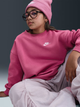 Підлітковий світшот на флісі оверсайз для дівчинки Nike G Nsw Club Flc Ovrszd Crew Lbr FD2923-634 137-146 см (M) Рожевий (198481844258) - зображення 7