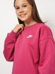 Підлітковий світшот на флісі оверсайз для дівчинки Nike G Nsw Club Flc Ovrszd Crew Lbr FD2923-634 146-156 см (L) Рожевий (198481816262) - зображення 4