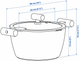 Каструля Ikea Klippfisk із антипригарним покриттям і кришкою 5 л (90597482221179) - зображення 6