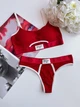 Женский хлопковый комплект со стрингами SUCH CUTE (арт. 9649) - XS/S/M - Винний - изображение 1