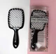 Расчёска Superbrush для нарощенных волос. Продувная, черная/белая - изображение 4