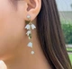 Серьги с подвеской в форме цветов и жемчуга Primo Lily – Gold - изображение 2
