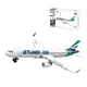 Конструктор WANGE Самолет Airbus A320 (133 детали). - изображение 1